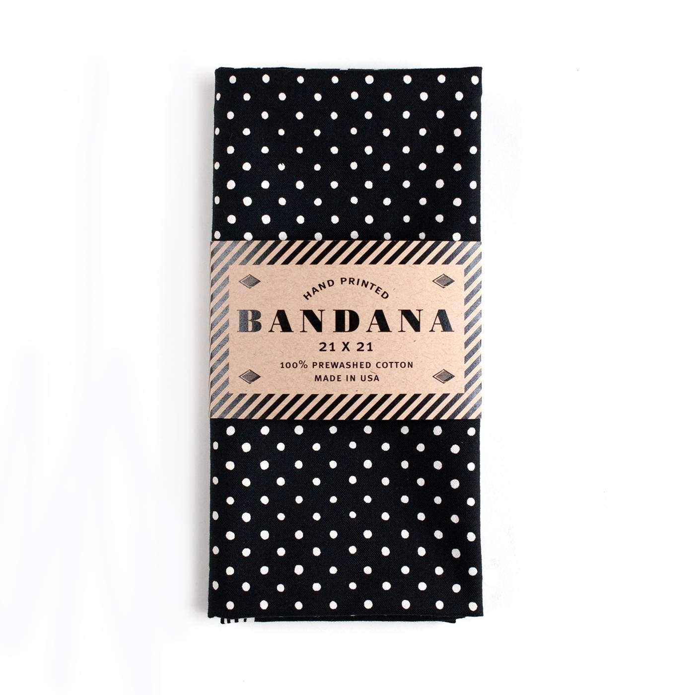 Polka Dot Bandana - Black