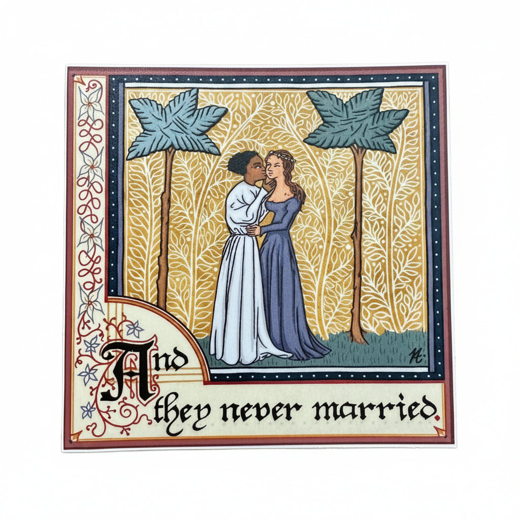 They Never Married - Medieval Sticker