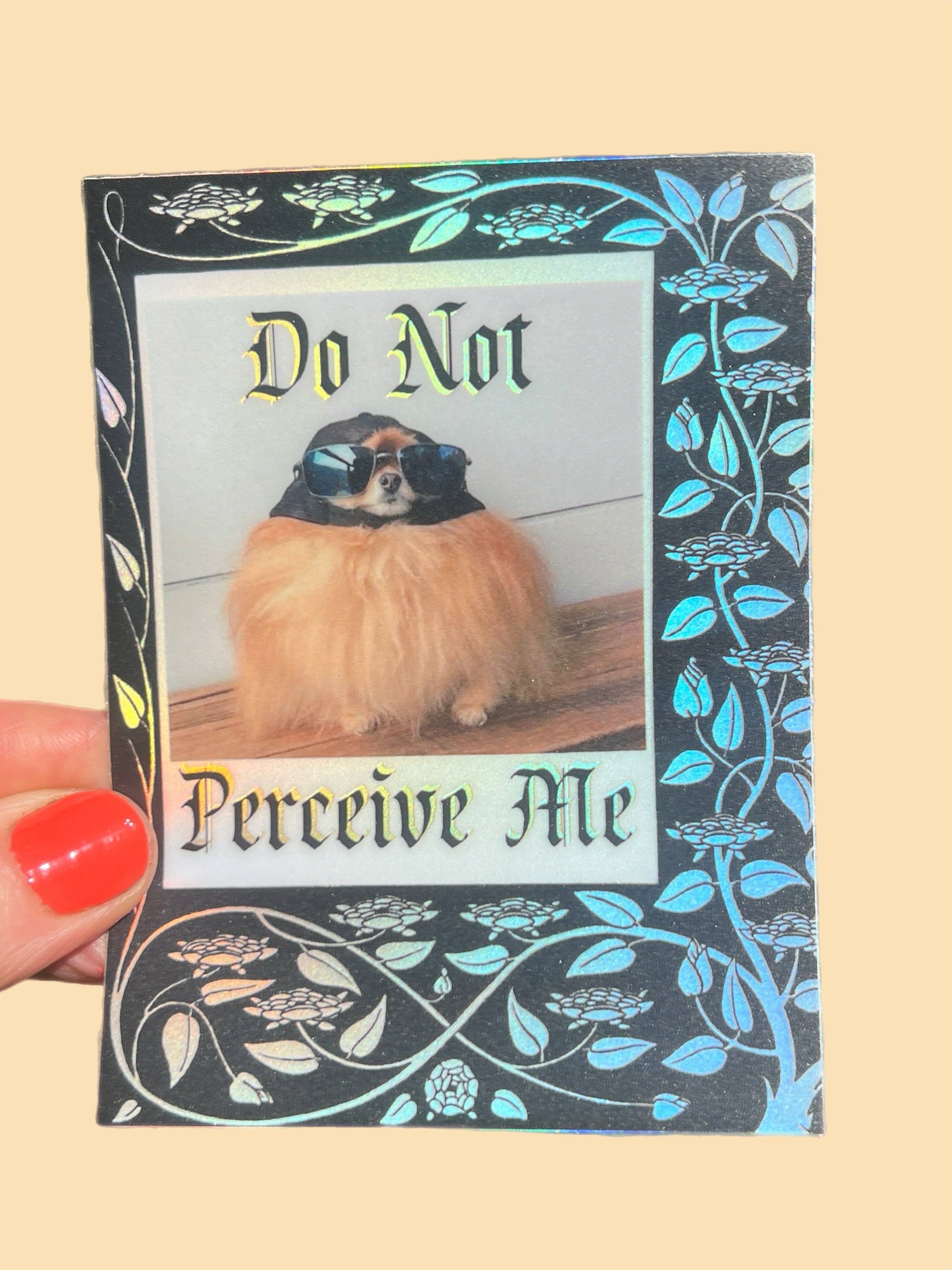 Do Not Perceive Me - Holographic Sticker