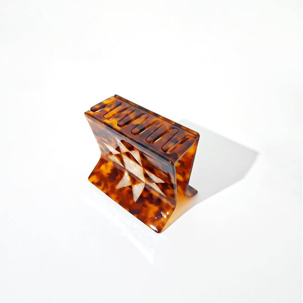 Quilt Claw Clip - Tortoise Shell