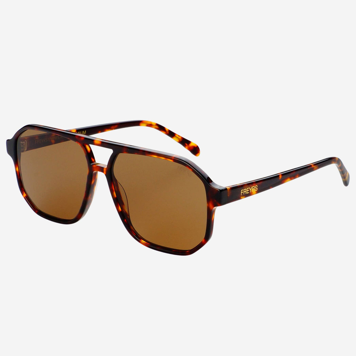 FREYRS - Billie Sunglasses - Dark Tortoise / Solid Brown