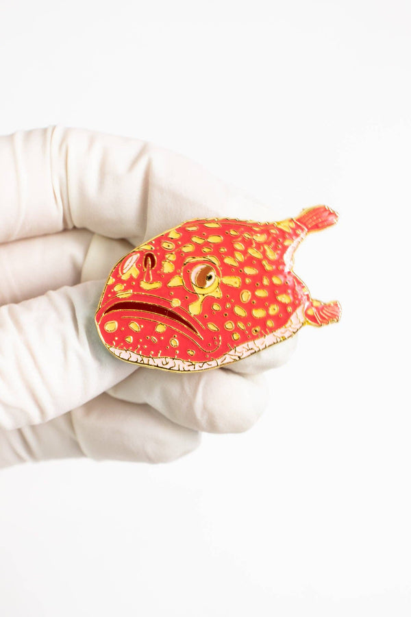 Abe’s Deepsea Toad Enamel Pin (Chaunax abei)