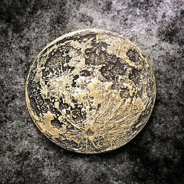 Large 1.5 " Harvest Moon Brass Coin