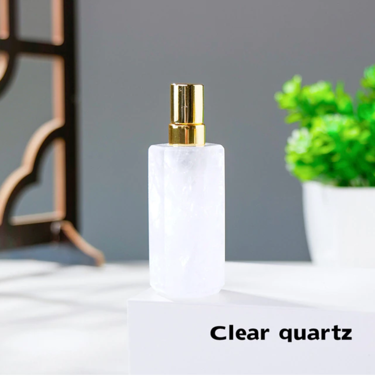 Natural Crystal Gem Perfume Bottles