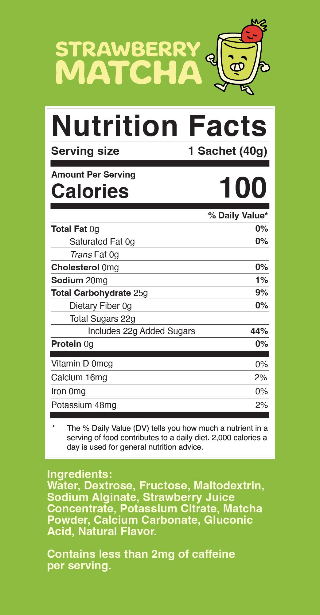 Pao Labs - Energy Jelly - Strawberry Matcha