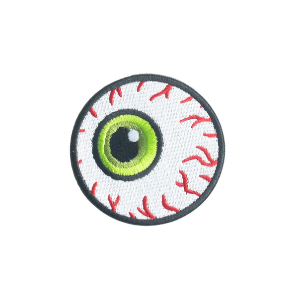 Green Eyeball - Embroidered Iron on Patch
