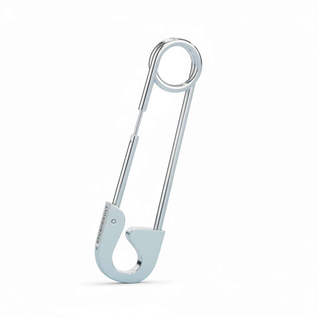STUDIOCULT - Oversized Safety Pin (Single) Earring - Silver