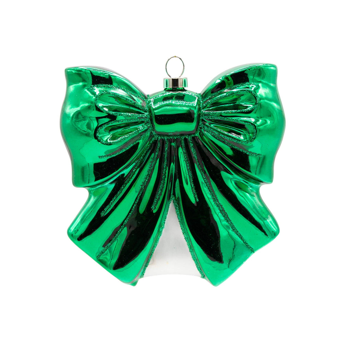 Green Bow - Glass Ornament