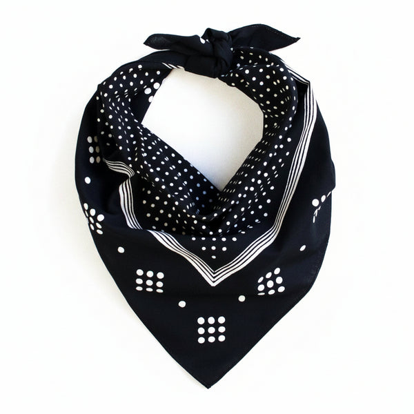 Polka Dot Bandana - Black