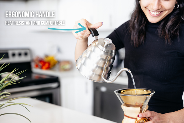 Barista Warrior - Pour Over Kettle: Silver / 1.2 Liter