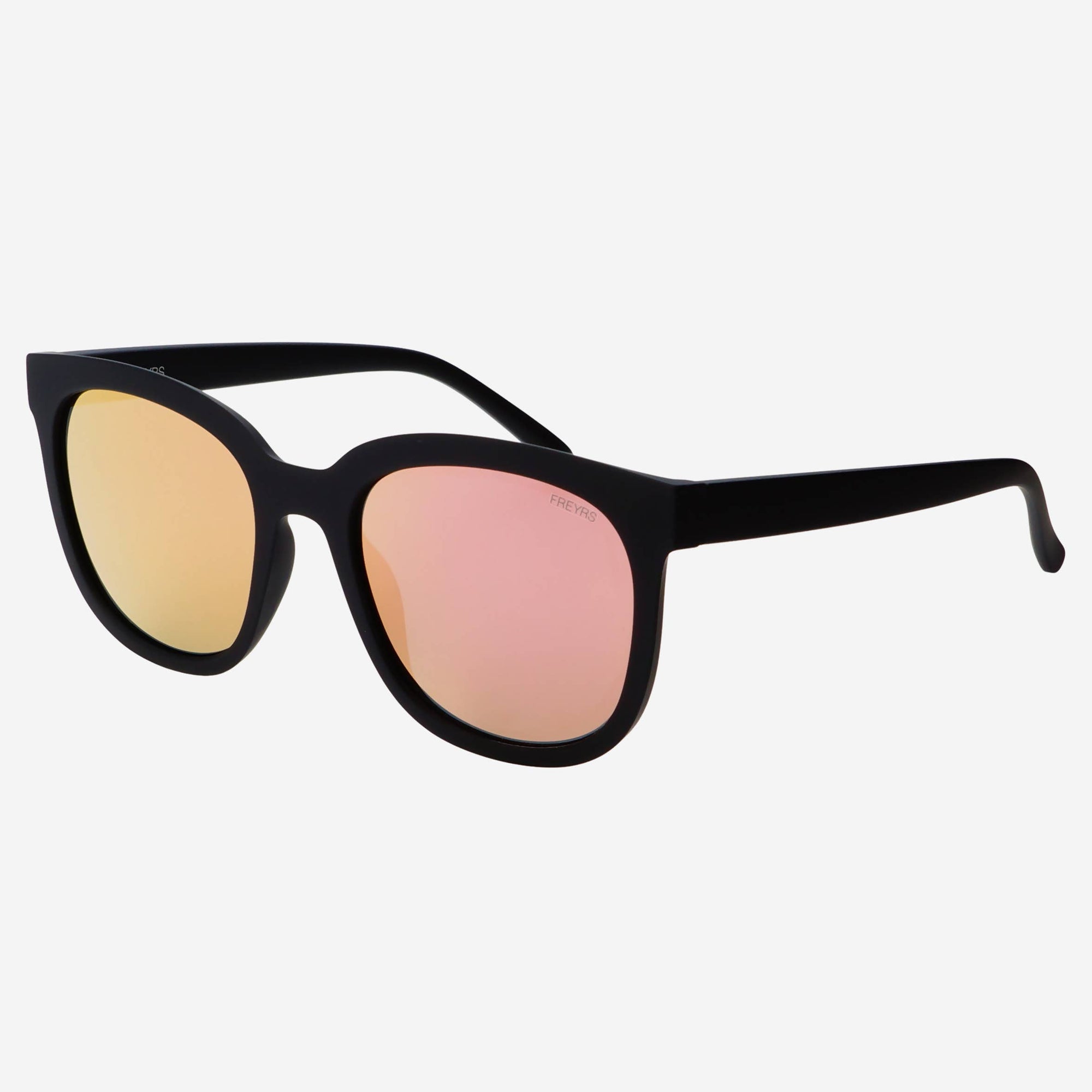 FREYRS Eyewear - Taylor Sunglasses - Matte Black / Pink Mirror