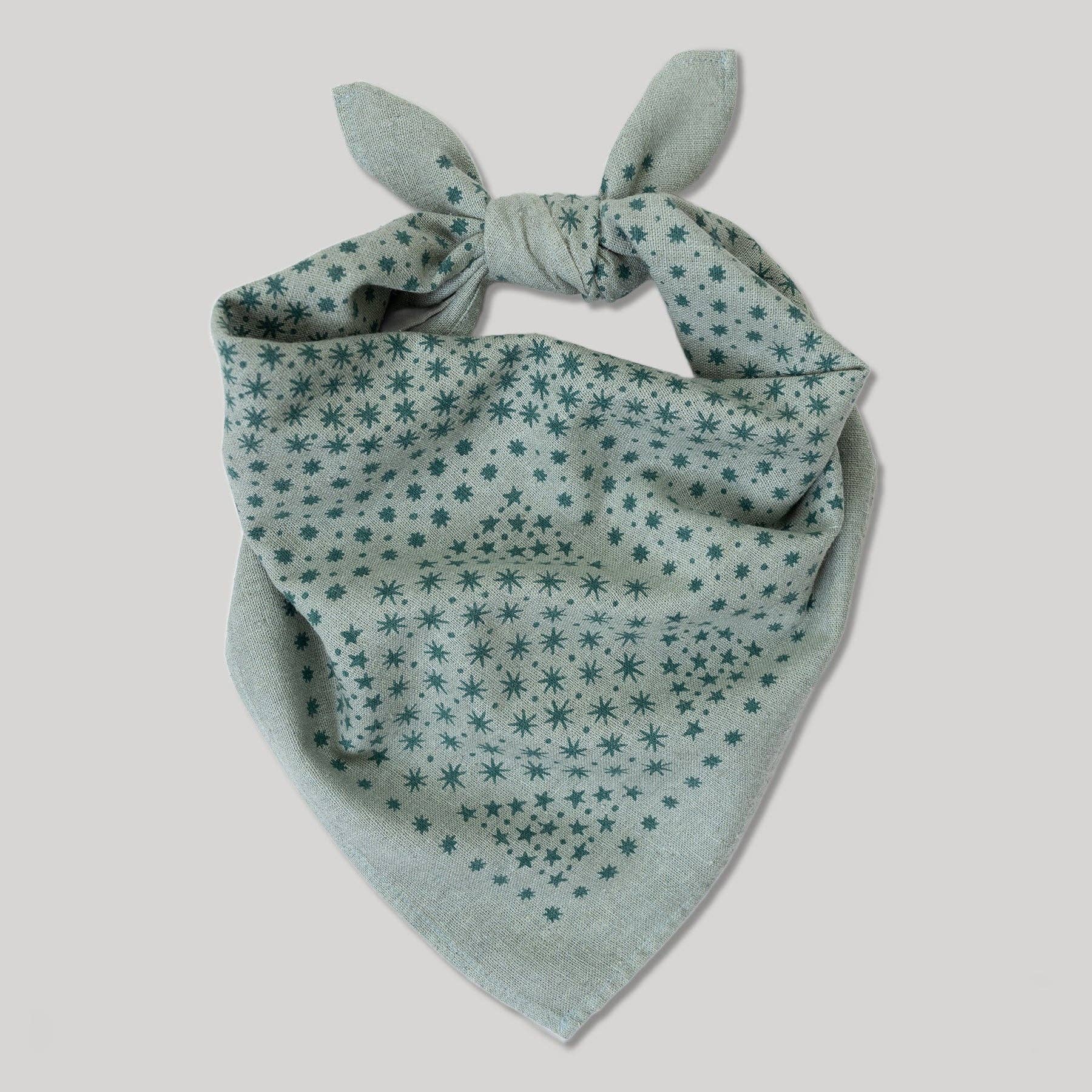 Natural Dye Silk Bandana | Eggshell Starry