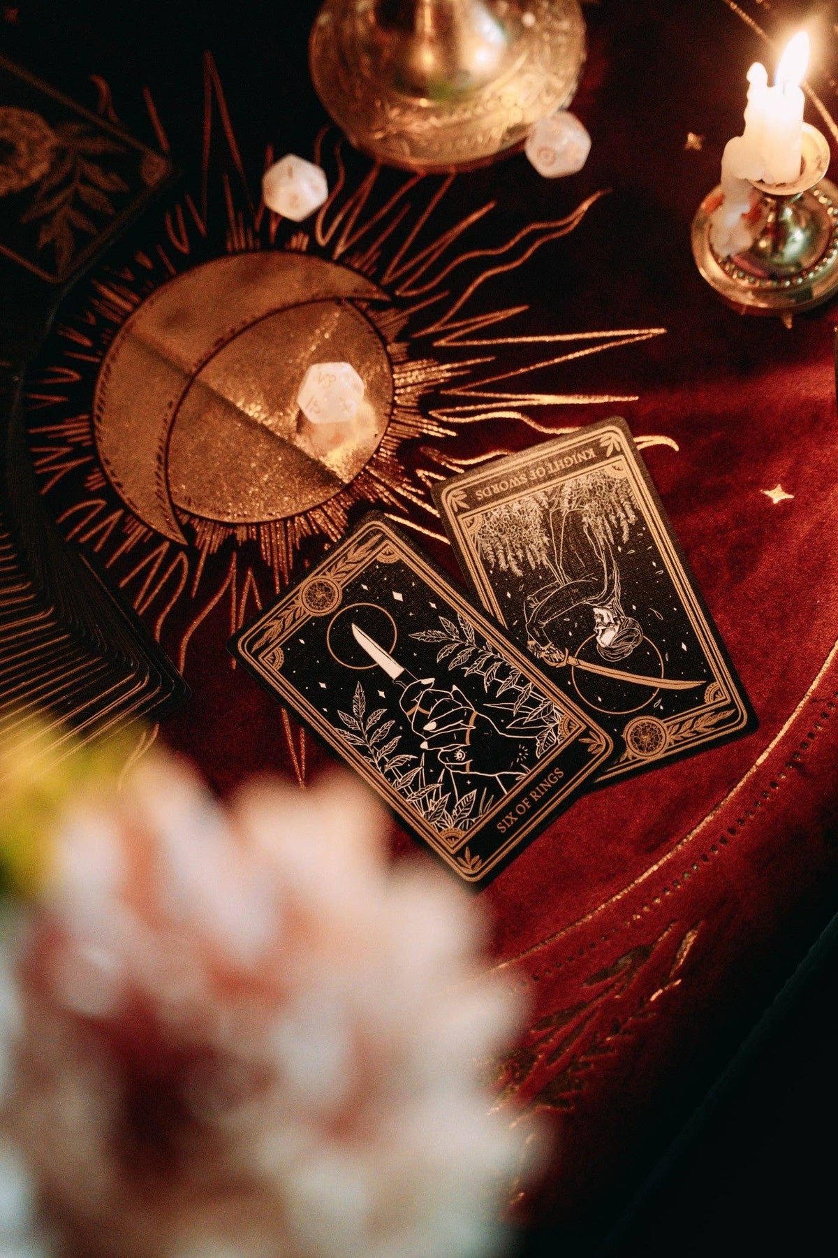 13th Press - Altar Cloth - "Celestial" - Icy Grey-Blue Velvet + Silver Foil