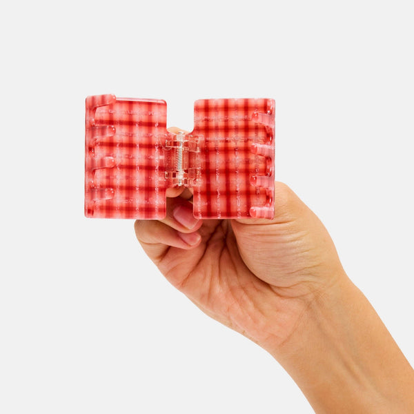 CHUNKS - Midi Box Claw in Red Plaid