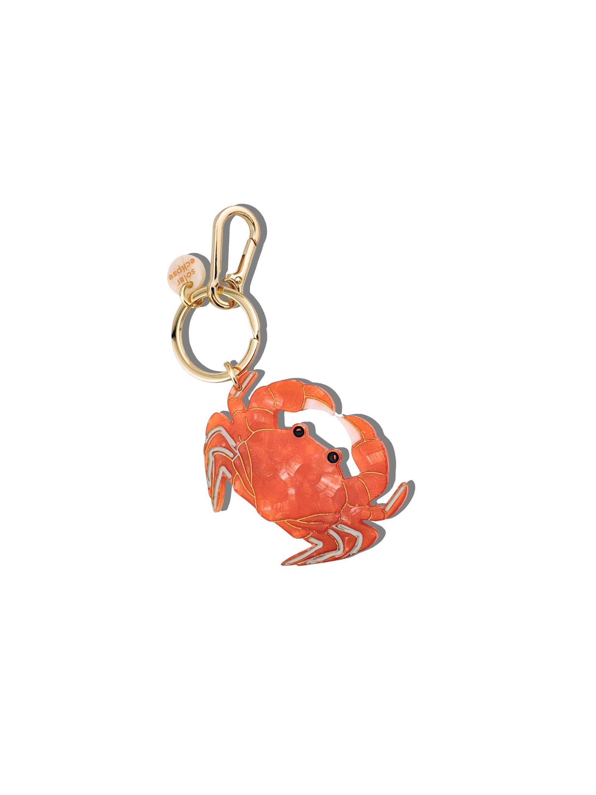 Solar Eclipse - Hand-Painted Bag Charm + Keychain - Crab