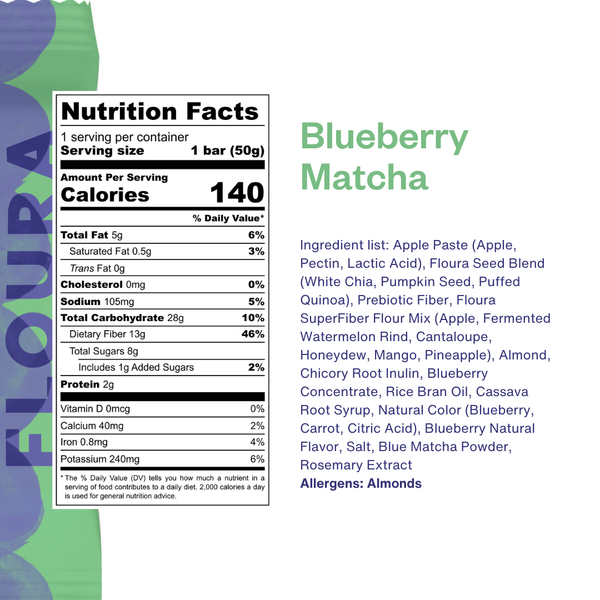 Floura - Fruit Crush Bar - Blueberry Matcha