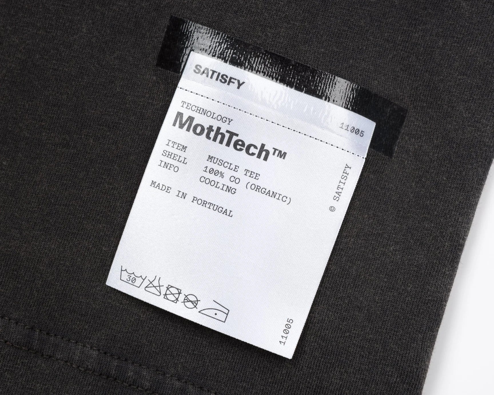 SATISFY - MothTech Muscle Tee - Aged Black - Space Camp