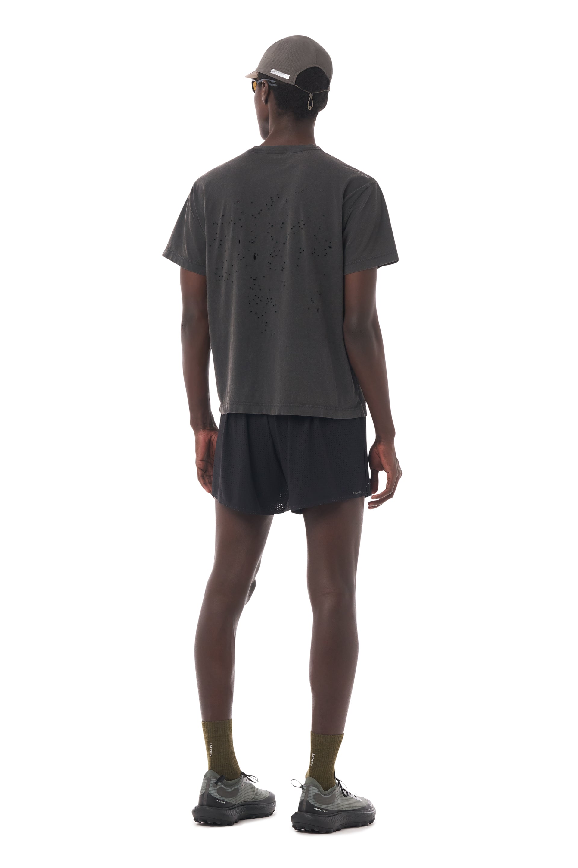 SATISFY - MothTech™ T-Shirt  - Aged Black Satisfy Running