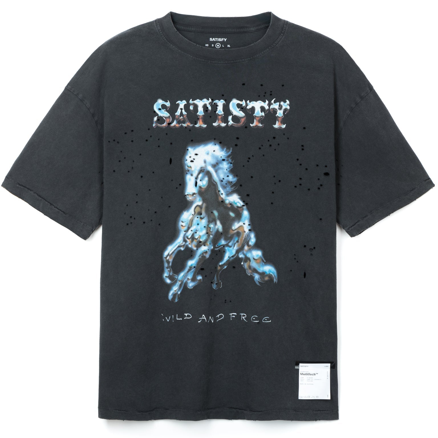 SATISFY - MothTech™ T-Shirt  - Aged Black Stallion