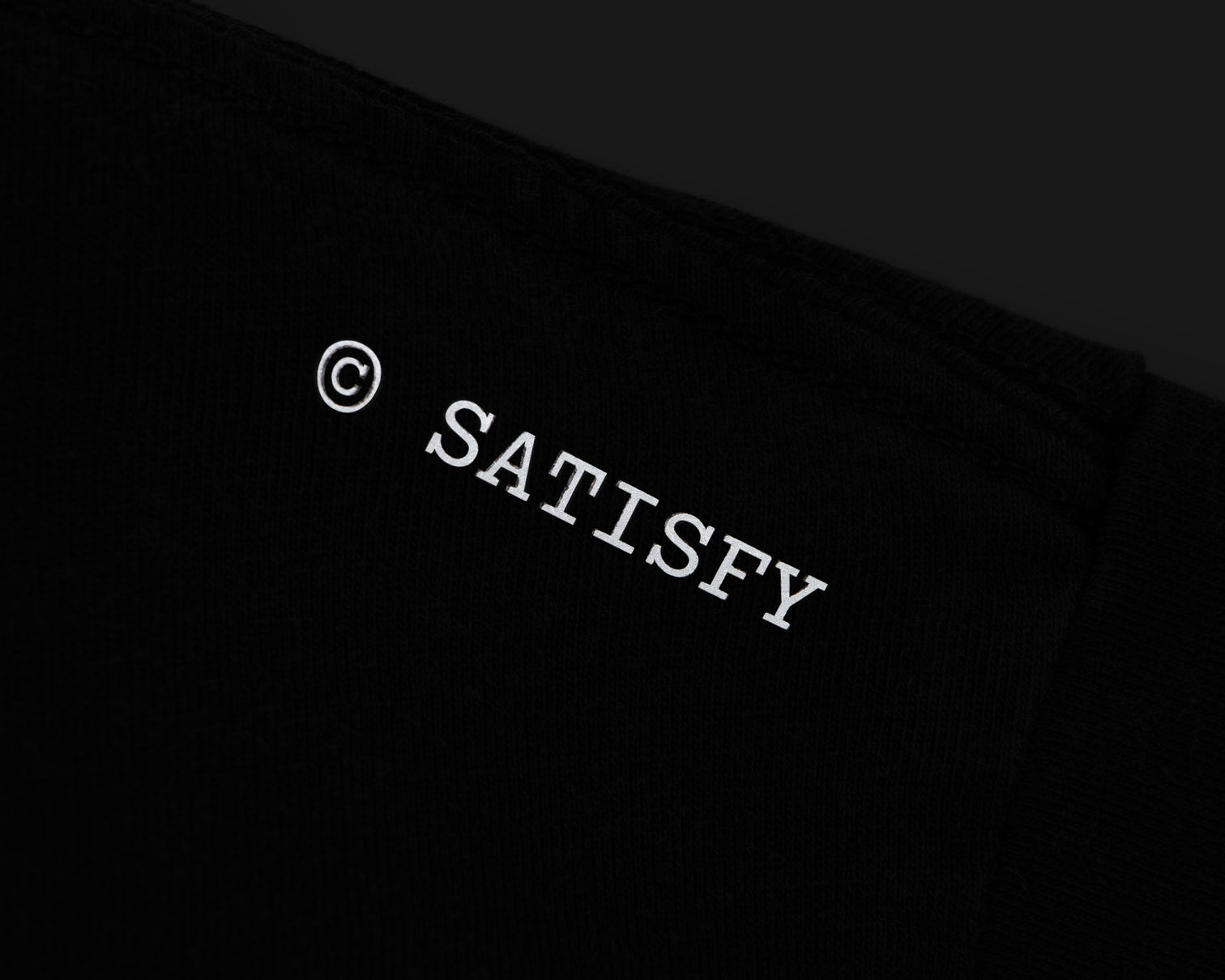 SATISFY - MothTech™ T-Shirt  - Aged Black - Silver Runner