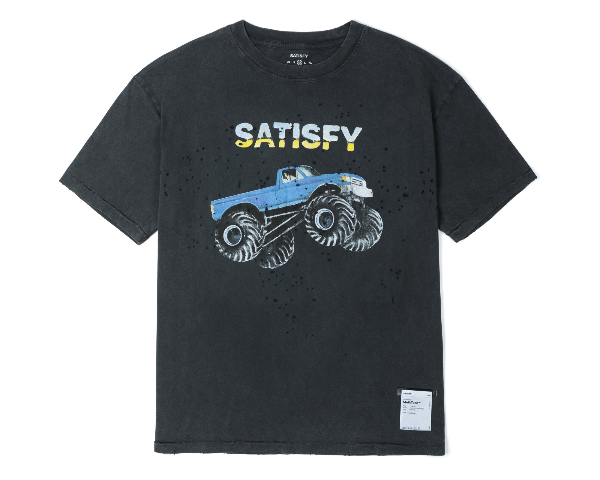 SATISFY - MothTech™ T-Shirt  - Aged Black Monster Truck