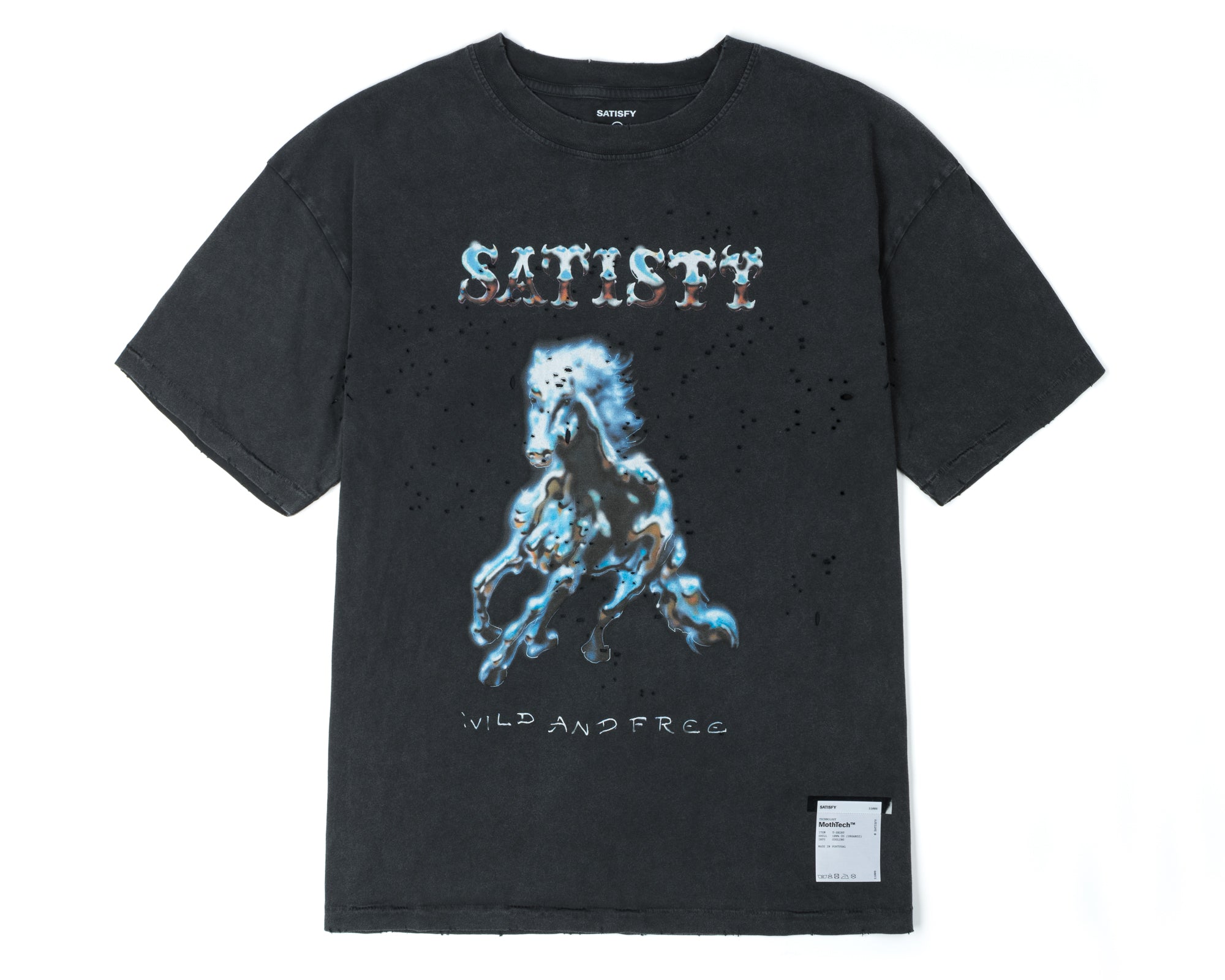 SATISFY - MothTech™ T-Shirt  - Aged Black Stallion