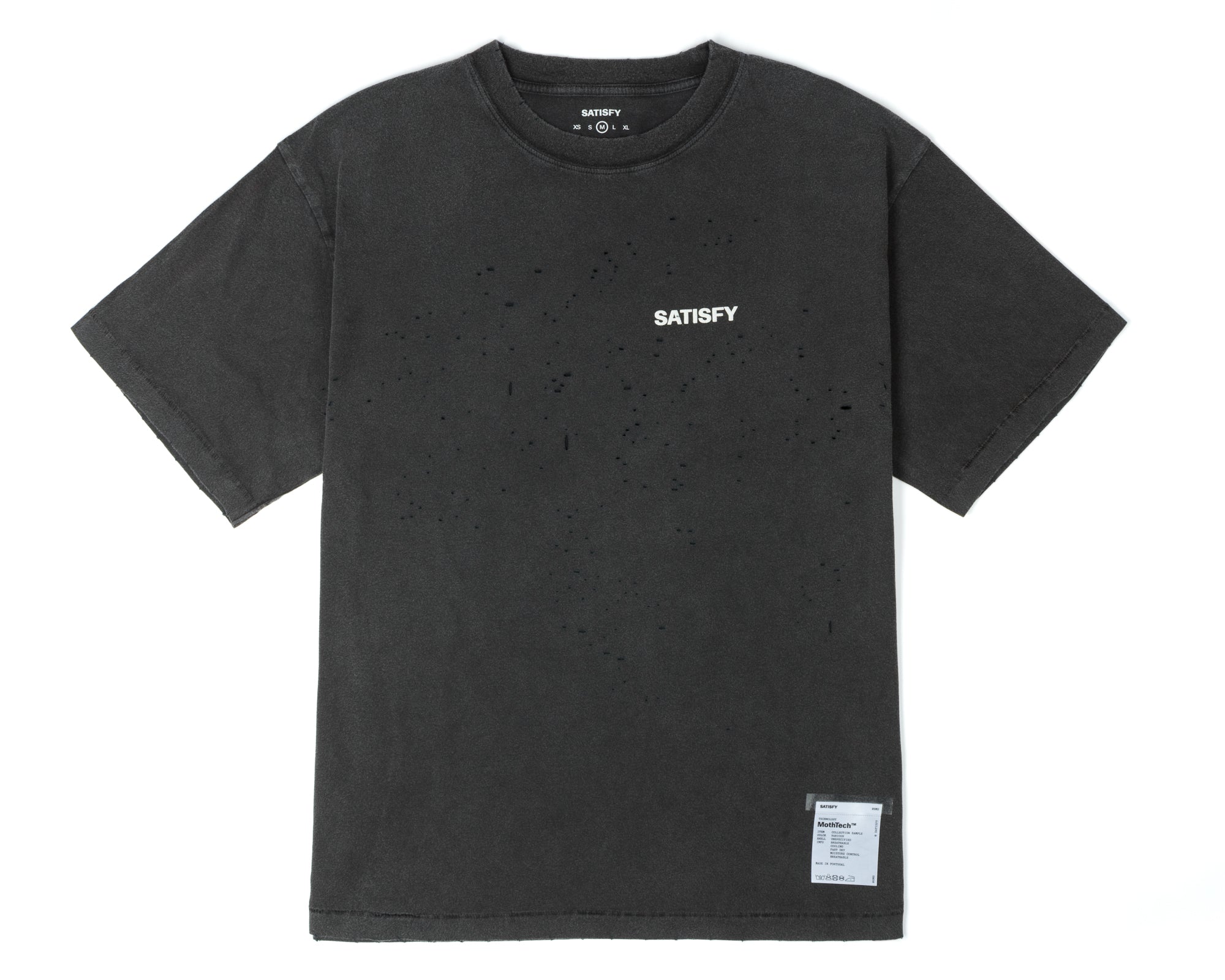 SATISFY - MothTech™ T-Shirt  - Aged Black Satisfy