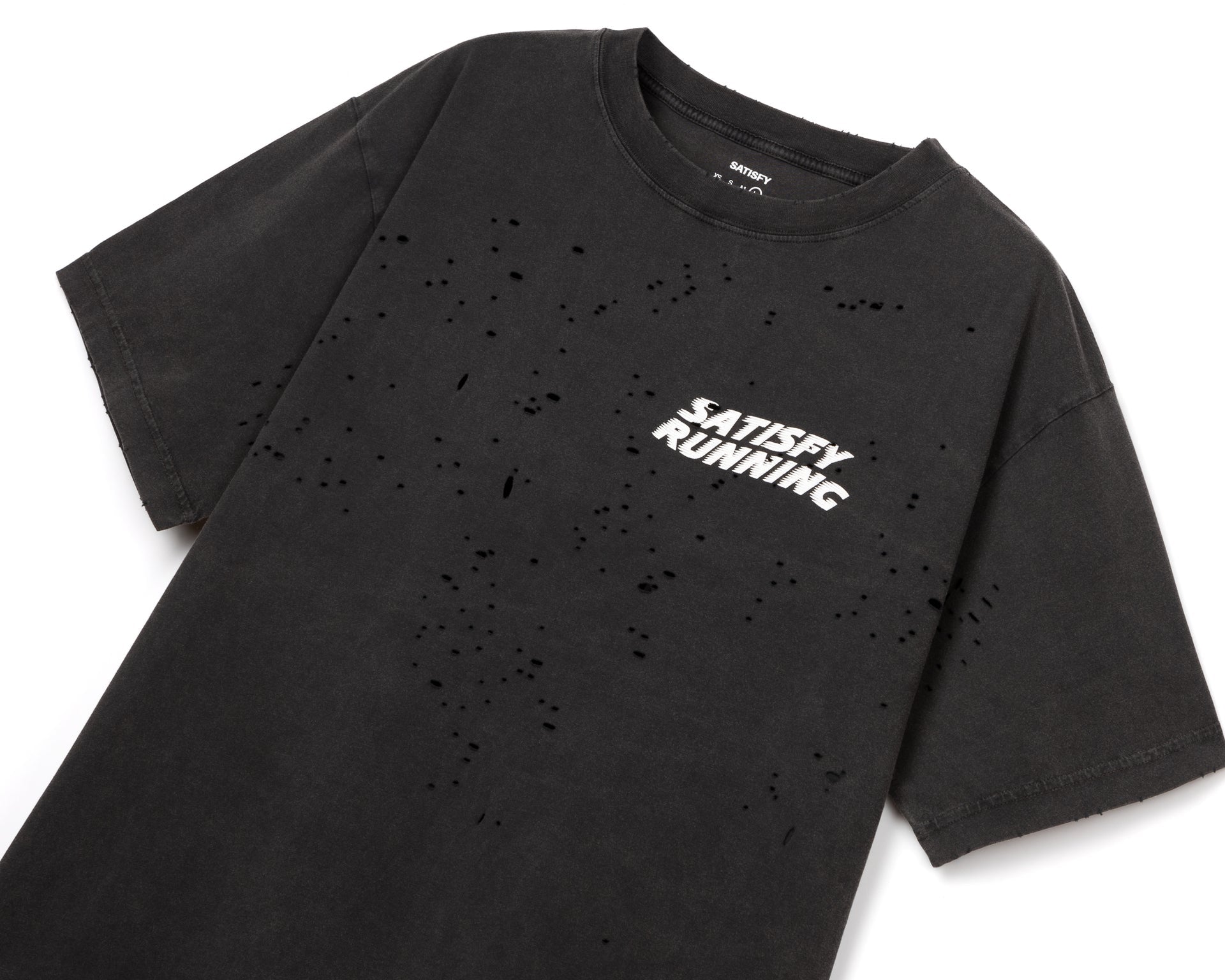 SATISFY - MothTech™ T-Shirt  - Aged Black Satisfy Running