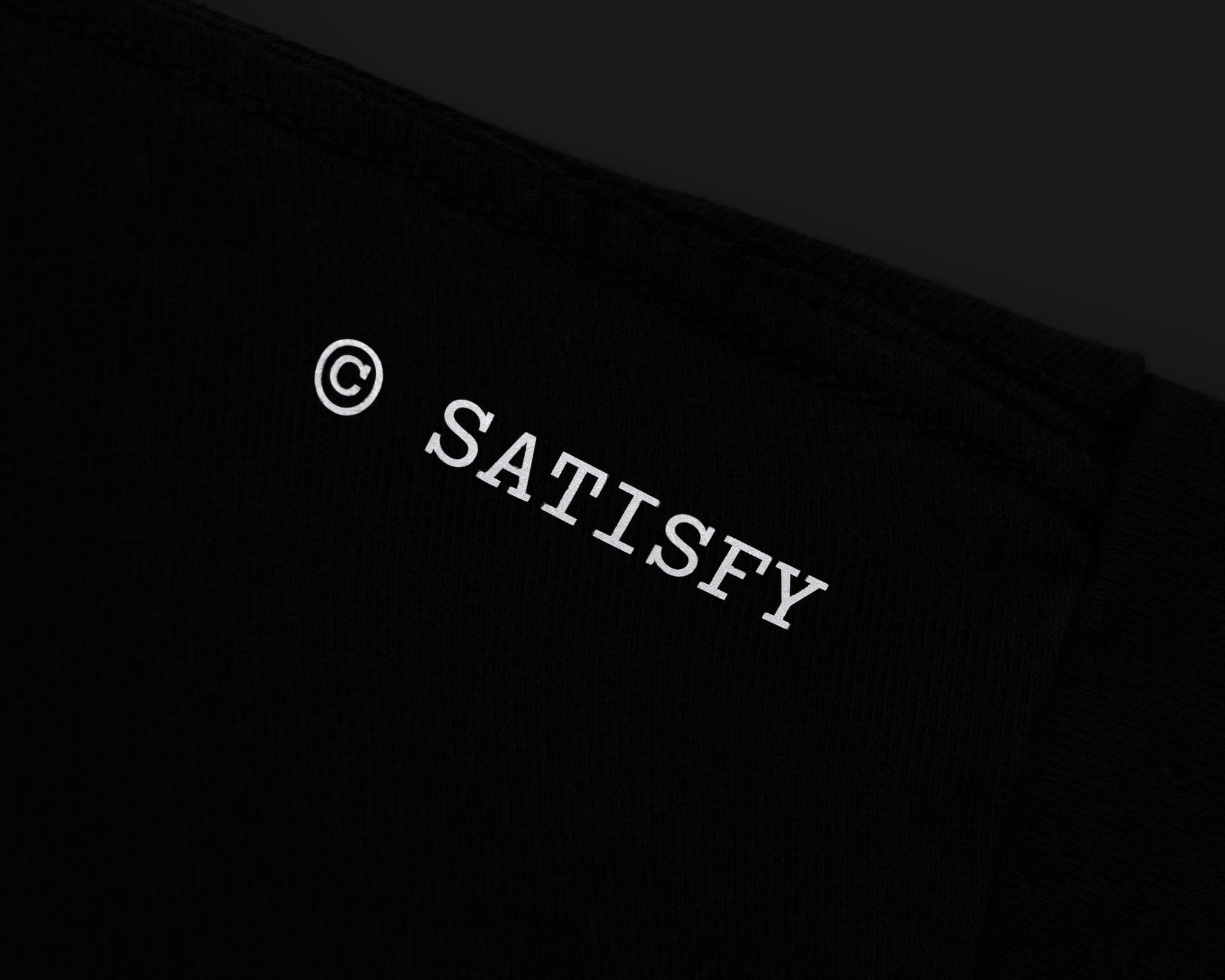 SATISFY - MothTech™ T-Shirt  - Aged Black Satisfy Running