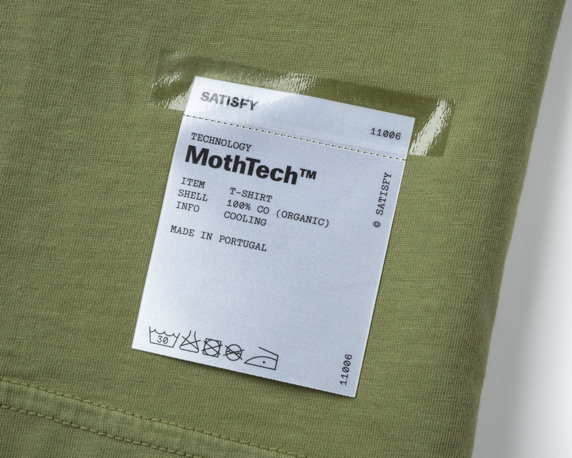 SATISFY - MothTech T-shirt - Aged Mosstone