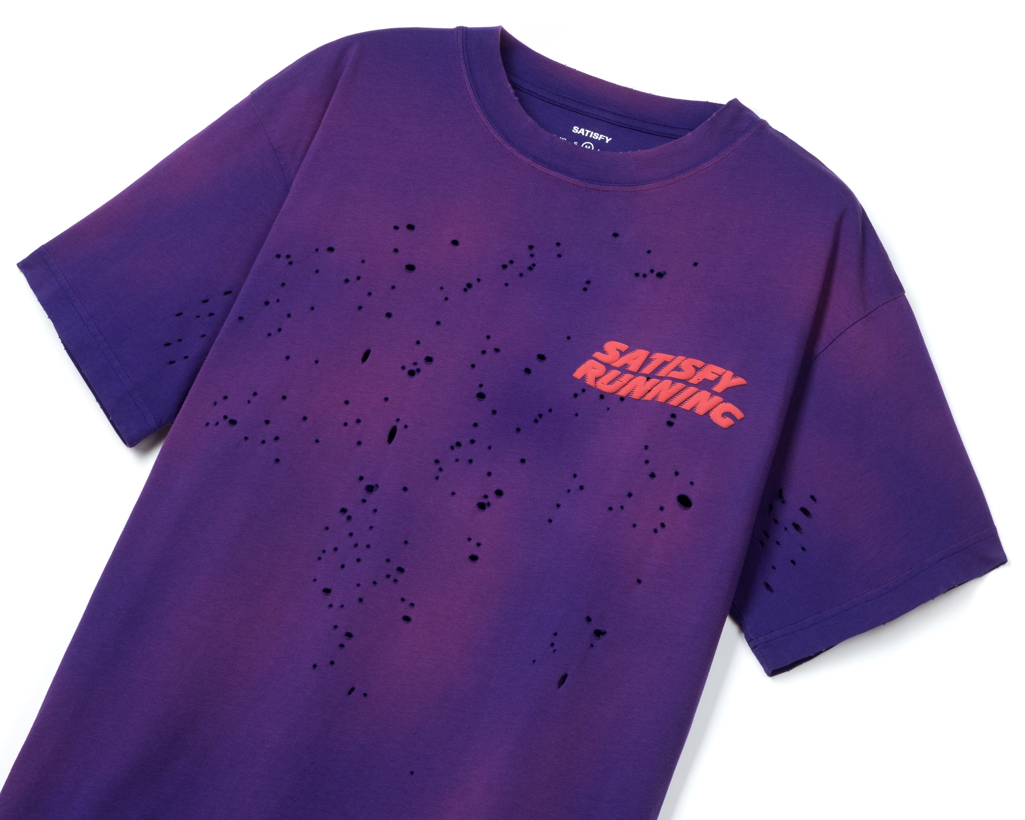 SATISFY - MothTech T-shirt - Sun-Bleach Acid Purple