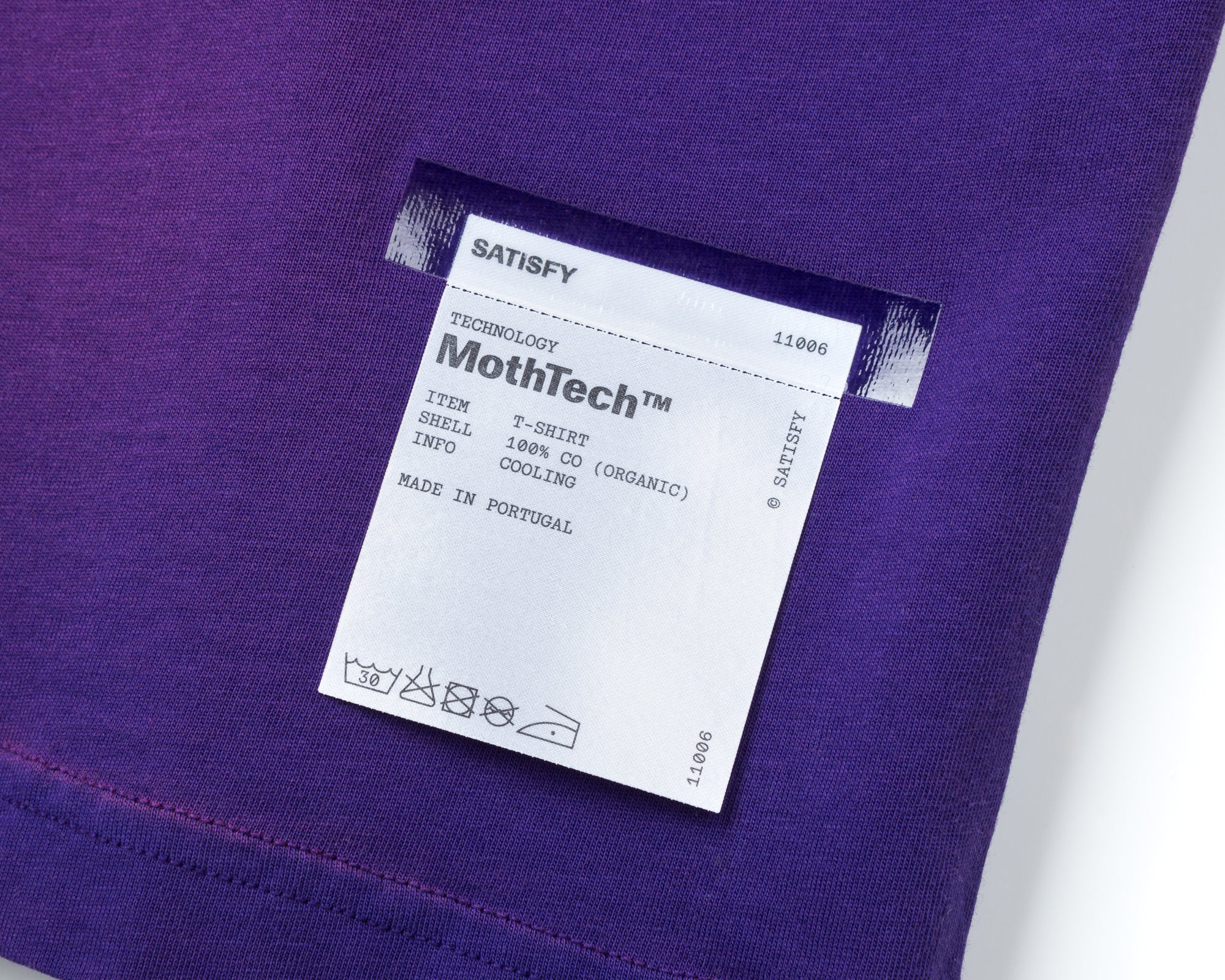 SATISFY - MothTech T-shirt - Sun-Bleach Acid Purple