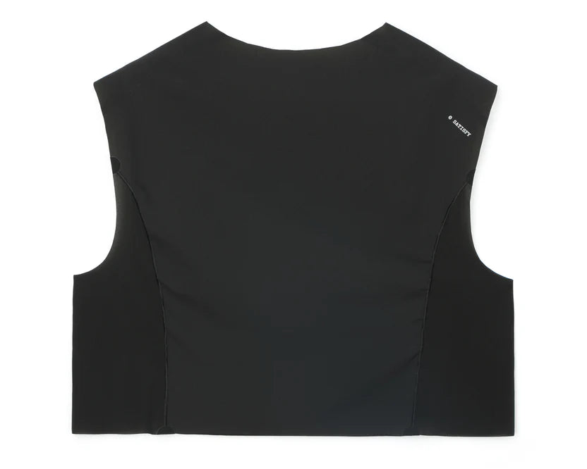 SATISFY - Justice Trail Cropped Muscle Tee  - Black