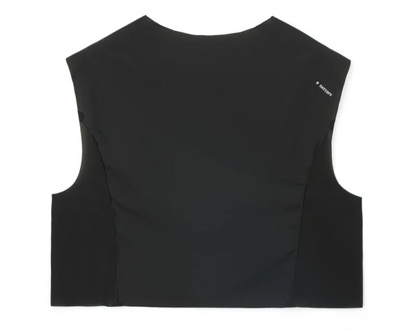 SATISFY - Justice Trail Cropped Muscle Tee  - Black
