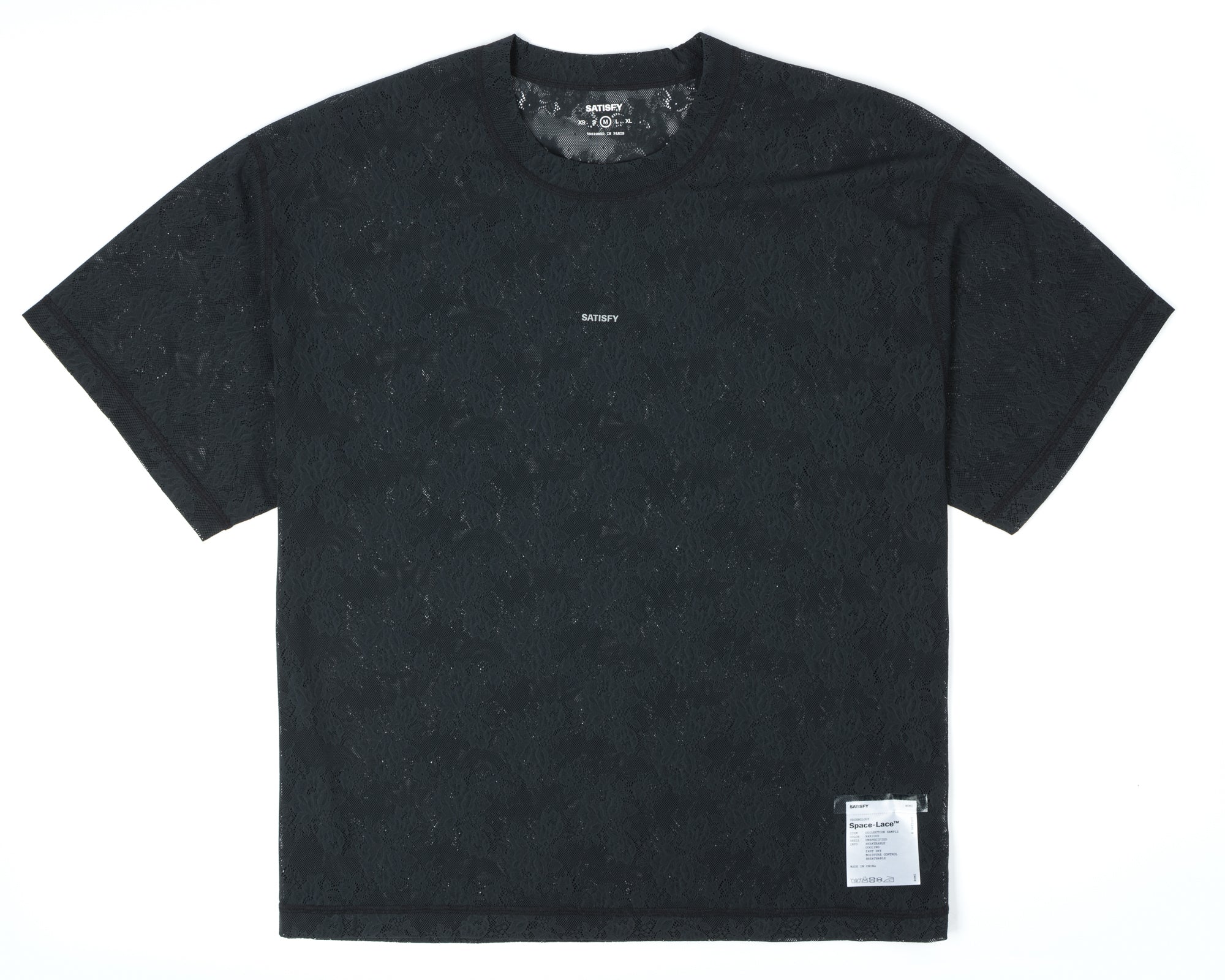 SATISFY - Space-Lace T-Shirt  - Black
