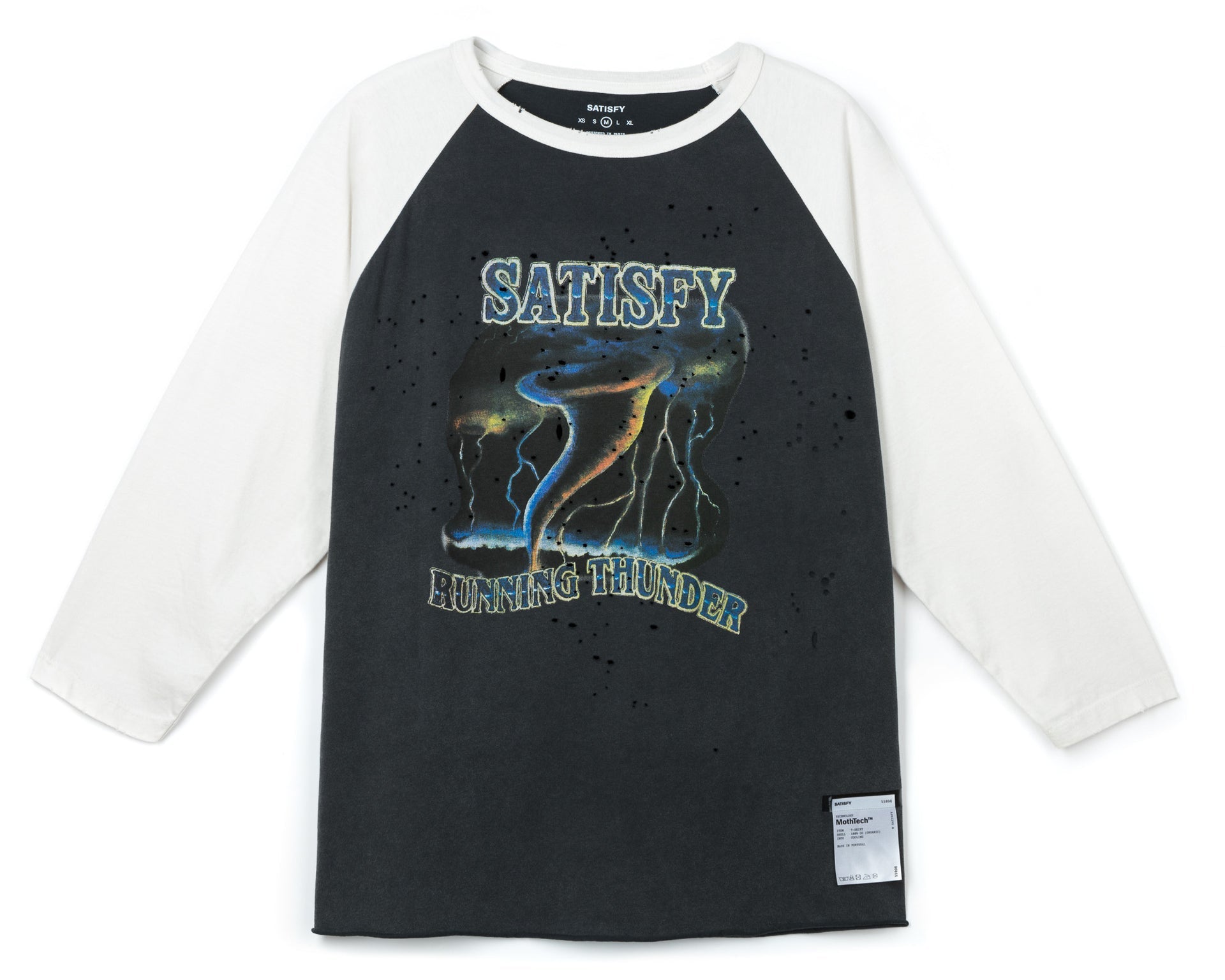 SATISFY - MothTech™ Baseball Tee  - Off-White Thunder