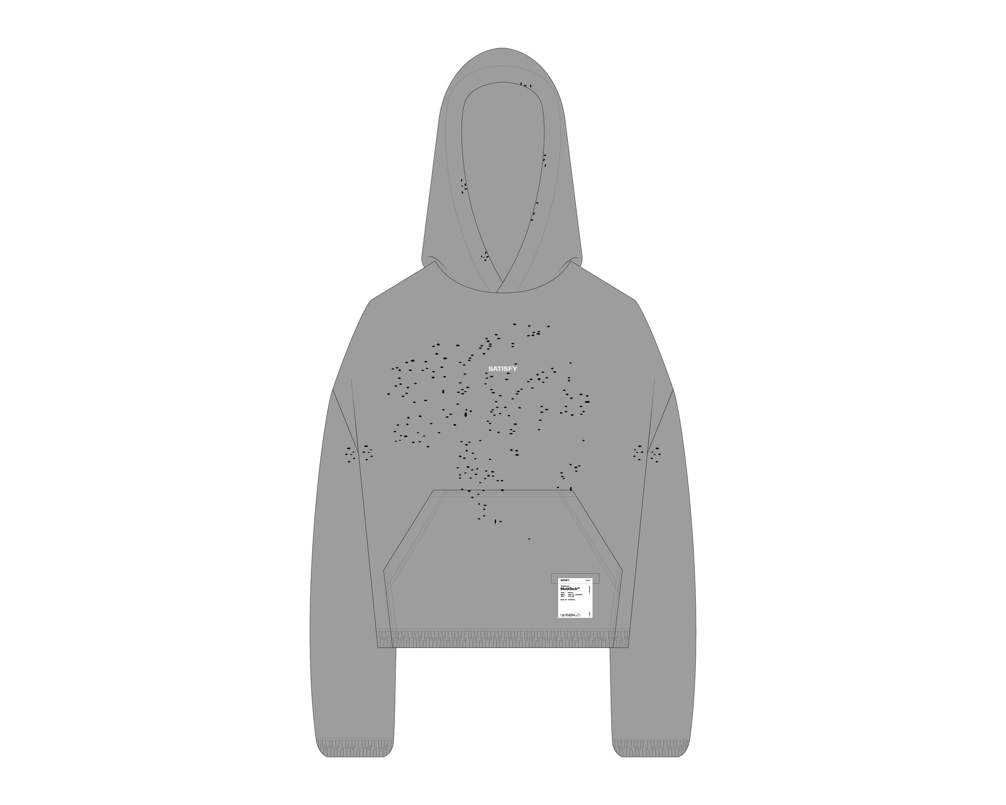 SATISFY - MothTech™ Hoodie  - Faded Black