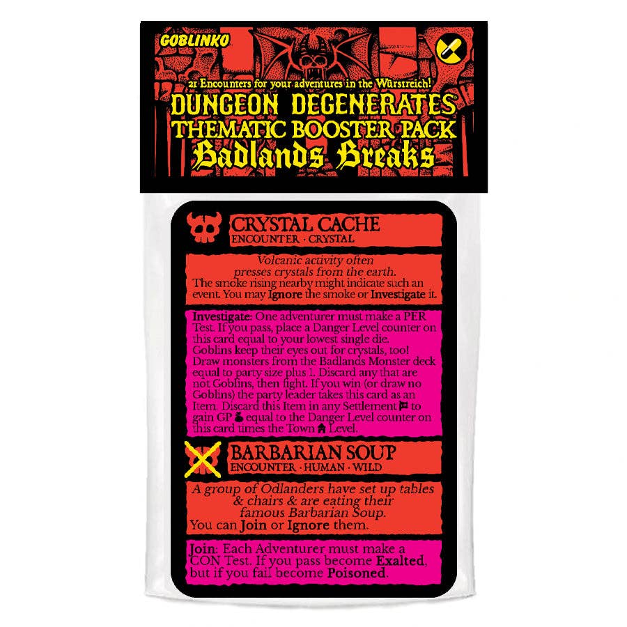 Dungeon Degenerates: Booster Pack - Badlands Breaks