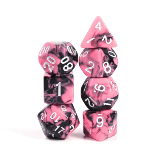 RPG Dice Set - Watermelon Cream