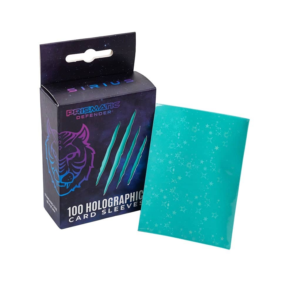 Prismatic Defender® - Holographic Card Sleeves - 3 Foil Designs - Dark Green / Starfield