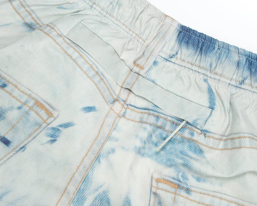 SATISFY - PeaceShell™ 5" Unlined Shorts  - Bleached Blue Denim
