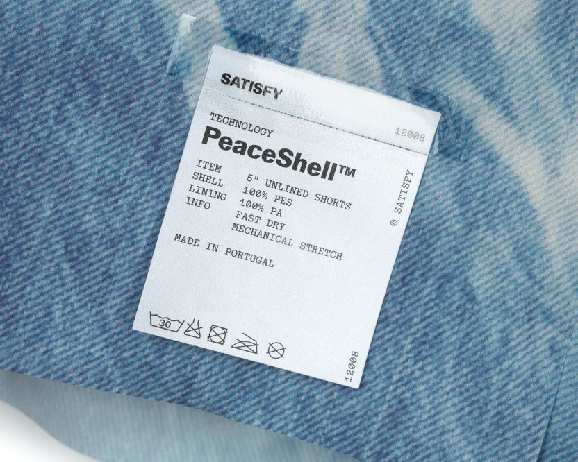 SATISFY - PeaceShell™ 5" Unlined Shorts  - Bleached Blue Denim
