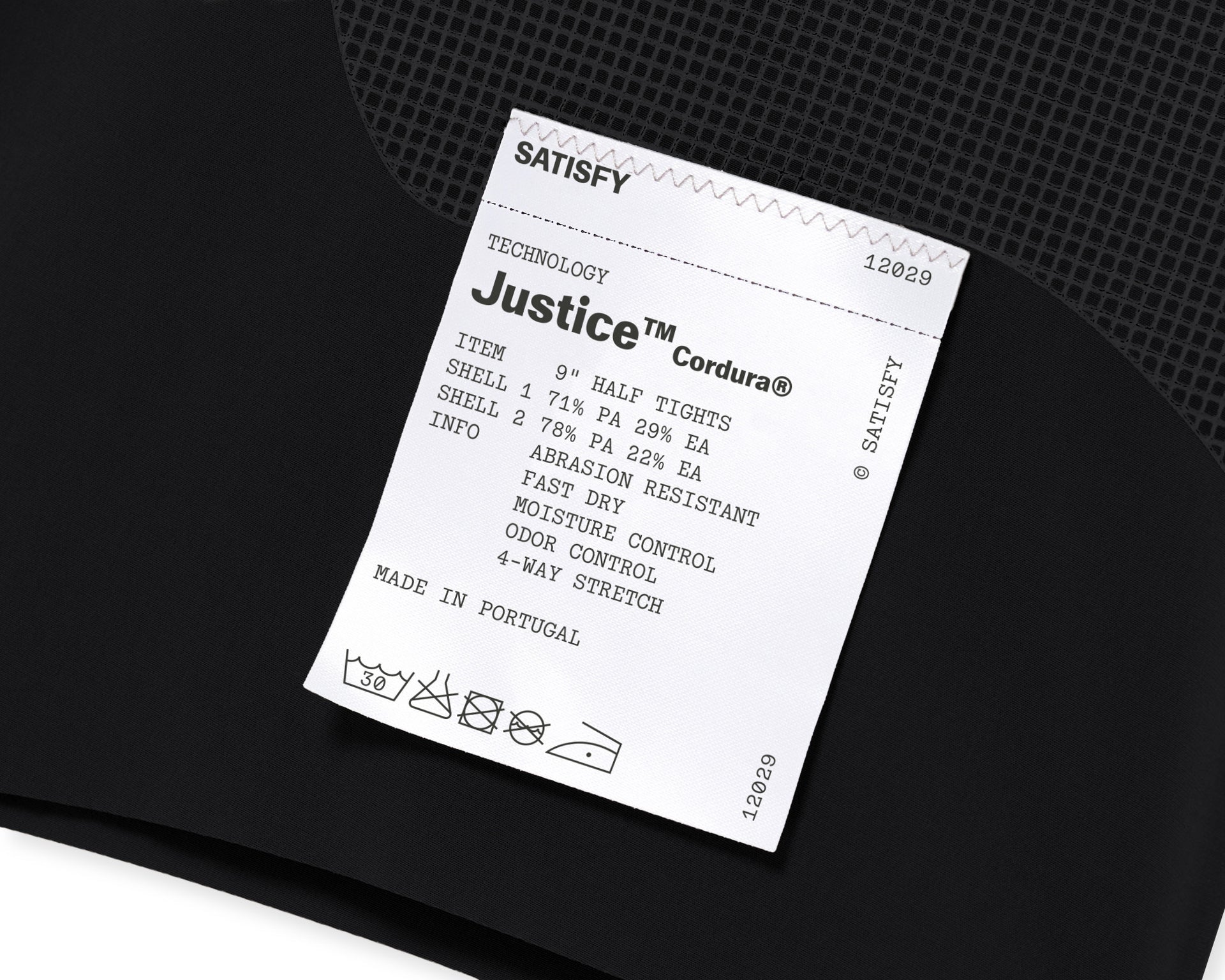 SATISFY - Justice™ Cordura® 9" Half Tights - Black