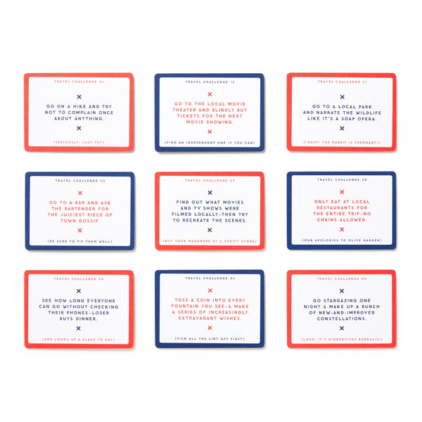 Challenge Accepted - Quirky Travel Tasks Card Deck