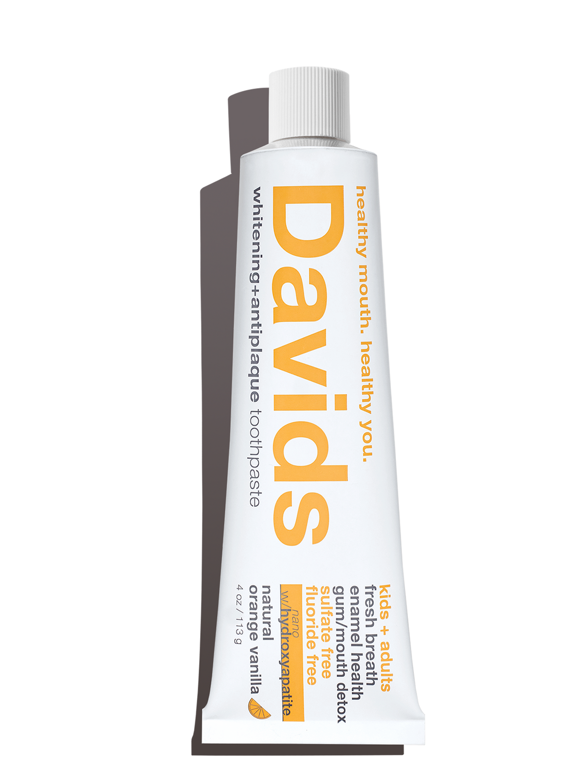 Davids - Kids + Adults Nano Hydroxyapatite Toothpaste - Orange Vanilla