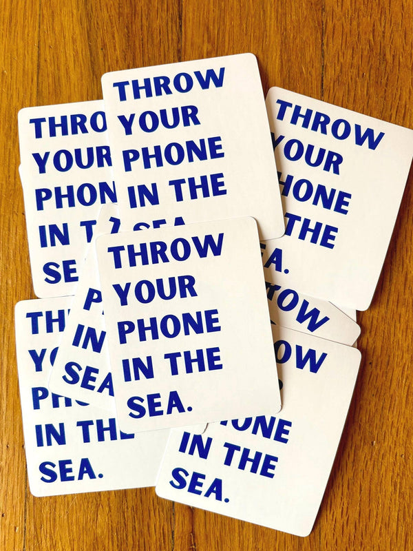 Throw Your Phone in the Sea, Digital Detox Sticker