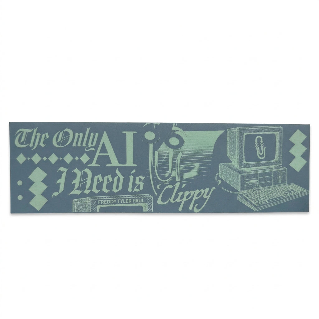 Freddy Tyler Paul - Bumper Sticker - 'Clippy AI'