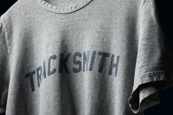 Tracksmith - Grayboy Tracksmith Tee - Gray/Navy