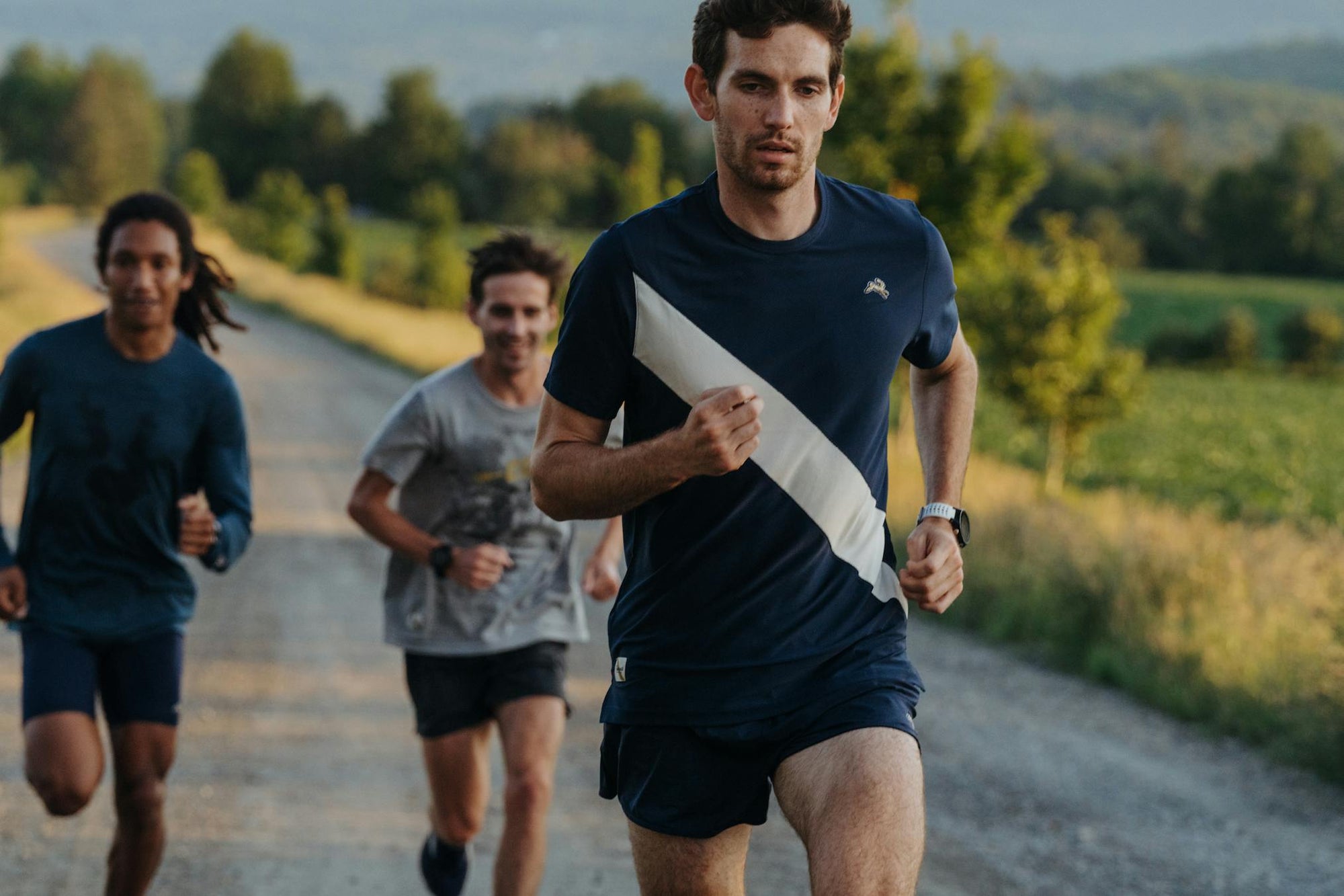 Tracksmith - Van Cortlandt Tee - Navy/Ivory