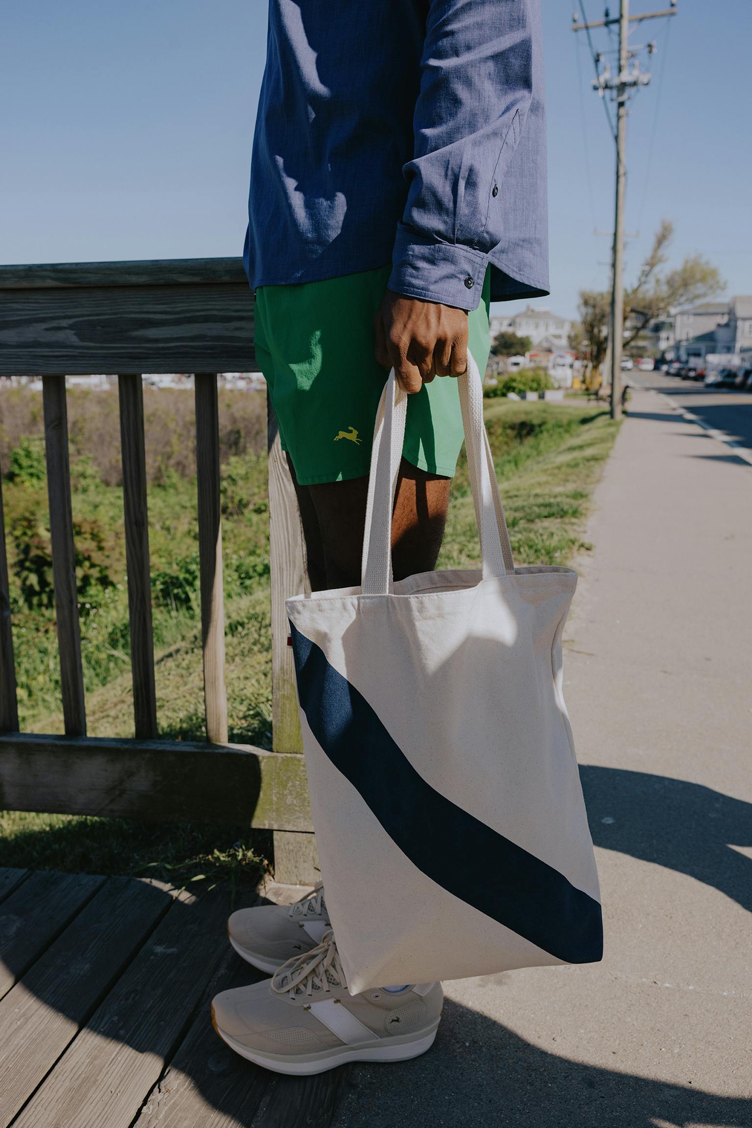 Tracksmith - Market Tote - Ivory/Navy